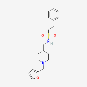 N-((1-(furan-2-ylmethyl)piperidin-4-yl)methyl)-2-phenylethanesulfonamide