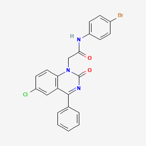 N-(4-bromophenyl)-2-(6-chloro-2-oxo-4-phenylquinazolin-1(2H)-yl)acetamide