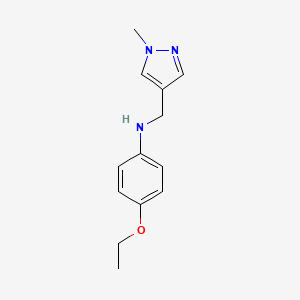 molecular formula C13H17N3O B2846585 4-Ethoxy-N-((1-methyl-1H-pyrazol-4-yl)methyl)aniline CAS No. 1006340-89-1