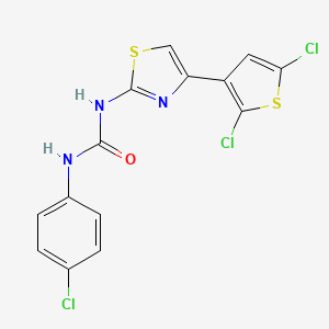 1-(4-Chlorophenyl)-3-[4-(2,5-dichlorothiophen-3-yl)-1,3-thiazol-2-yl]urea