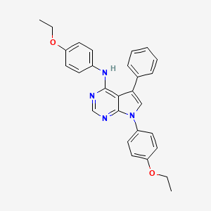 molecular formula C28H26N4O2 B2846592 N,7-bis(4-ethoxyphenyl)-5-phenyl-7H-pyrrolo[2,3-d]pyrimidin-4-amine CAS No. 477234-97-2