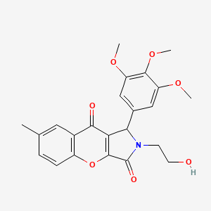 B2846598 2-(2-Hydroxyethyl)-7-methyl-1-(3,4,5-trimethoxyphenyl)-1,2-dihydrochromeno[2,3-c]pyrrole-3,9-dione CAS No. 862192-70-9