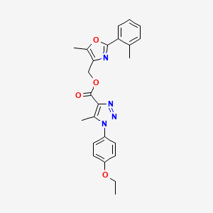 (5-methyl-2-(o-tolyl)oxazol-4-yl)methyl 1-(4-ethoxyphenyl)-5-methyl-1H-1,2,3-triazole-4-carboxylate