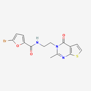 molecular formula C14H12BrN3O3S B2846625 5-bromo-N-(2-(2-methyl-4-oxothieno[2,3-d]pyrimidin-3(4H)-yl)ethyl)furan-2-carboxamide CAS No. 1904028-34-7