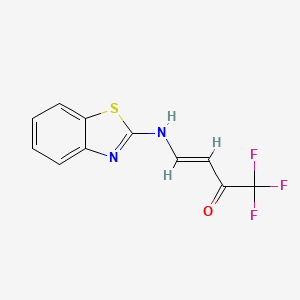 (E)-4-(1,3-benzothiazol-2-ylamino)-1,1,1-trifluorobut-3-en-2-one