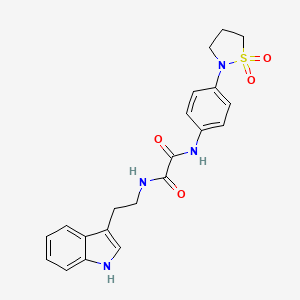 N1-(2-(1H-indol-3-yl)ethyl)-N2-(4-(1,1-dioxidoisothiazolidin-2-yl)phenyl)oxalamide