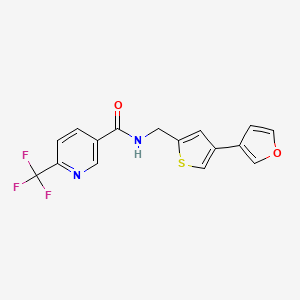N-[[4-(Furan-3-yl)thiophen-2-yl]methyl]-6-(trifluoromethyl)pyridine-3-carboxamide