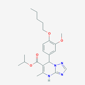 Isopropyl 7-[3-methoxy-4-(pentyloxy)phenyl]-5-methyl-4,7-dihydro[1,2,4]triazolo[1,5-a]pyrimidine-6-carboxylate