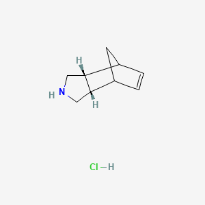 molecular formula C9H14ClN B2846643 4-Azatricyclo[5.2.1.0,2,6]dec-8-ene hydrochloride CAS No. 1820598-86-4