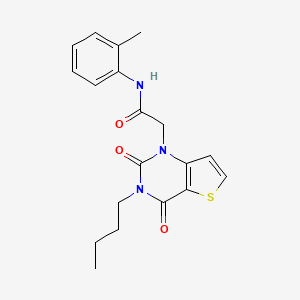 molecular formula C19H21N3O3S B2846645 2-(3-butyl-2,4-dioxo-3,4-dihydrothieno[3,2-d]pyrimidin-1(2H)-yl)-N-(2-methylphenyl)acetamide CAS No. 1252924-96-1