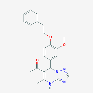 1-{7-[3-Methoxy-4-(2-phenylethoxy)phenyl]-5-methyl-4,7-dihydro[1,2,4]triazolo[1,5-a]pyrimidin-6-yl}ethanone