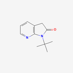molecular formula C11H14N2O B2846653 2H-Pyrrolo[2,3-b]pyridin-2-one, 1-(1,1-dimethylethyl)-1,3-dihydro- CAS No. 1455358-06-1