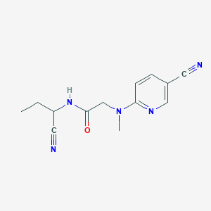 molecular formula C13H15N5O B2846654 N-(1-cyanopropyl)-2-[(5-cyanopyridin-2-yl)(methyl)amino]acetamide CAS No. 1355704-02-7