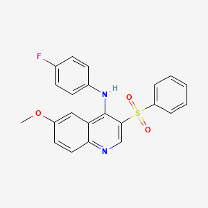 N-(4-fluorophenyl)-6-methoxy-3-(phenylsulfonyl)quinolin-4-amine