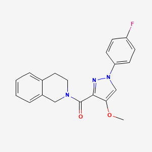 (3,4-dihydroisoquinolin-2(1H)-yl)(1-(4-fluorophenyl)-4-methoxy-1H-pyrazol-3-yl)methanone