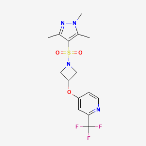 2-(Trifluoromethyl)-4-[1-(1,3,5-trimethylpyrazol-4-yl)sulfonylazetidin-3-yl]oxypyridine