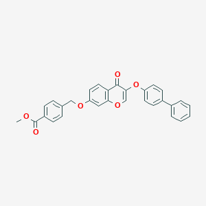 methyl 4-({[3-([1,1'-biphenyl]-4-yloxy)-4-oxo-4H-chromen-7-yl]oxy}methyl)benzoate