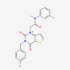 molecular formula C23H20FN3O3S B2846676 2-{3-[(4-fluorophenyl)methyl]-2,4-dioxo-1H,2H,3H,4H-thieno[3,2-d]pyrimidin-1-yl}-N-methyl-N-(3-methylphenyl)acetamide CAS No. 1252911-44-6