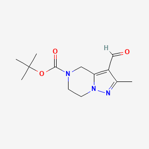 molecular formula C13H19N3O3 B2846677 Tert-butyl 3-formyl-2-methyl-6,7-dihydro-4H-pyrazolo[1,5-a]pyrazine-5-carboxylate CAS No. 2503205-06-7