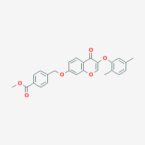 methyl 4-({[3-(2,5-dimethylphenoxy)-4-oxo-4H-chromen-7-yl]oxy}methyl)benzoate