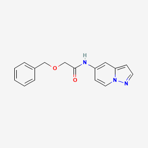 molecular formula C16H15N3O2 B2846681 2-(苄氧基)-N-(吡唑并[1,5-a]吡啶-5-基)乙酰胺 CAS No. 2034486-93-4