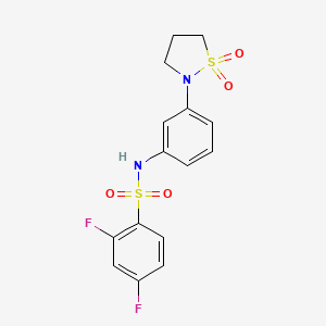 N-(3-(1,1-dioxidoisothiazolidin-2-yl)phenyl)-2,4-difluorobenzenesulfonamide