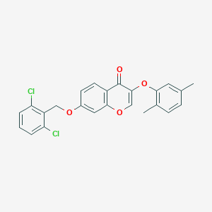 7-[(2,6-dichlorobenzyl)oxy]-3-(2,5-dimethylphenoxy)-4H-chromen-4-one