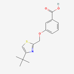 molecular formula C15H17NO3S B2846704 3-((4-(tert-Butyl)thiazol-2-yl)methoxy)benzoic acid CAS No. 179103-95-8