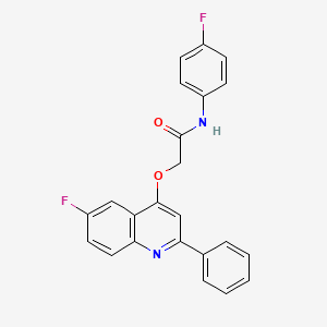 2-((6-fluoro-2-phenylquinolin-4-yl)oxy)-N-(4-fluorophenyl)acetamide