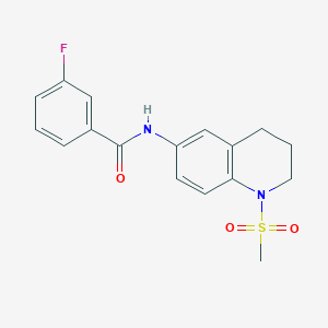 3-fluoro-N-(1-methylsulfonyl-3,4-dihydro-2H-quinolin-6-yl)benzamide