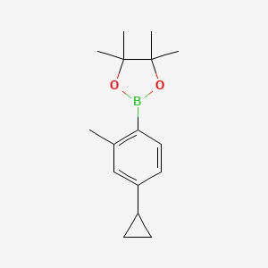 molecular formula C16H23BO2 B2846717 2-(4-环丙基-2-甲基苯基)-4,4,5,5-四甲基-1,3,2-二氧代硼杂环戊烷 CAS No. 2223040-90-0