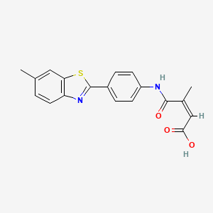 (Z)-3-methyl-4-((4-(6-methylbenzo[d]thiazol-2-yl)phenyl)amino)-4-oxobut-2-enoic acid