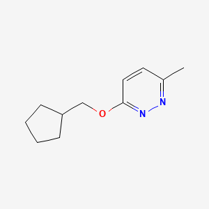 molecular formula C11H16N2O B2846723 3-(Cyclopentylmethoxy)-6-methylpyridazine CAS No. 2189497-97-8