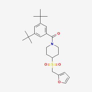 (3,5-Di-tert-butylphenyl)(4-((furan-2-ylmethyl)sulfonyl)piperidin-1-yl)methanone