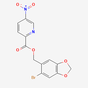 molecular formula C14H9BrN2O6 B2846729 (6-Bromo-1,3-benzodioxol-5-yl)methyl 5-nitropyridine-2-carboxylate CAS No. 2416229-83-7