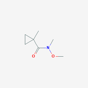 molecular formula C7H13NO2 B2846733 N-Methoxy-N,1-dimethylcyclopropanecarboxamide CAS No. 608537-49-1