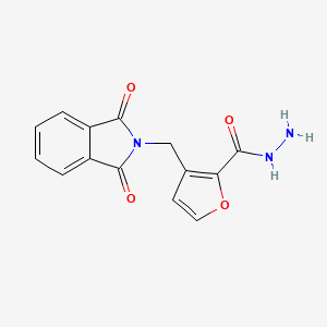 molecular formula C14H11N3O4 B2846749 3-[(1,3-dioxo-2,3-dihydro-1H-isoindol-2-yl)methyl]furan-2-carbohydrazide CAS No. 1410555-93-9