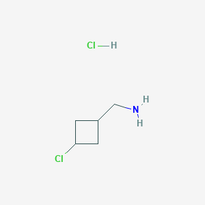 molecular formula C5H11Cl2N B2846754 (3-Chlorocyclobutyl)methanamine;hydrochloride CAS No. 2287345-32-6