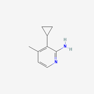 molecular formula C9H12N2 B2846756 3-Cyclopropyl-4-methylpyridin-2-amine CAS No. 1339318-82-9