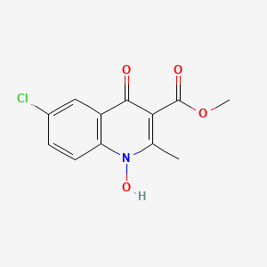 molecular formula C12H10ClNO4 B2846764 Methyl 6-chloro-1-hydroxy-2-methyl-4-oxo-1,4-dihydroquinoline-3-carboxylate CAS No. 881584-98-1