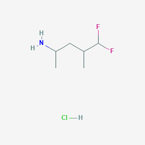 molecular formula C6H14ClF2N B2846767 5,5-Difluoro-4-methylpentan-2-amine;hydrochloride CAS No. 2377034-93-8