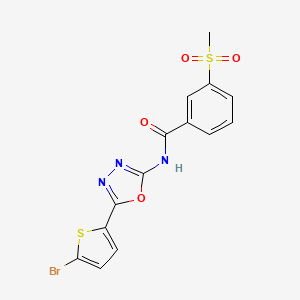 N-(5-(5-bromothiophen-2-yl)-1,3,4-oxadiazol-2-yl)-3-(methylsulfonyl)benzamide