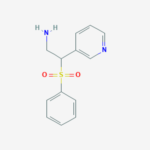 molecular formula C13H14N2O2S B2846770 3-[2-Amino-1-(phenylsulphonyl)ethyl]pyridine CAS No. 927989-95-5