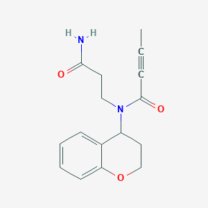 N-(3-Amino-3-oxopropyl)-N-(3,4-dihydro-2H-chromen-4-yl)but-2-ynamide