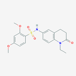 molecular formula C19H22N2O5S B2846787 N-(1-乙基-2-氧代-1,2,3,4-四氢喹啉-6-基)-2,4-二甲氧基苯磺酰胺 CAS No. 922079-81-0