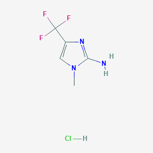molecular formula C5H7ClF3N3 B2846789 1-Methyl-4-(trifluoromethyl)imidazol-2-amine;hydrochloride CAS No. 2309475-85-0