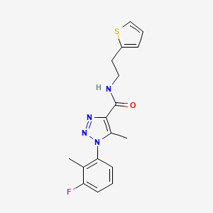 molecular formula C17H17FN4OS B2846795 1-(3-氟-2-甲基苯基)-5-甲基-N-(2-(噻吩-2-基)乙基)-1H-1,2,3-三唑-4-甲酰胺 CAS No. 1326892-99-2