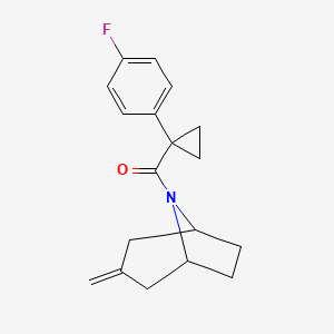 molecular formula C18H20FNO B2846812 (1-(4-fluorophenyl)cyclopropyl)((1R,5S)-3-methylene-8-azabicyclo[3.2.1]octan-8-yl)methanone CAS No. 2319720-34-6