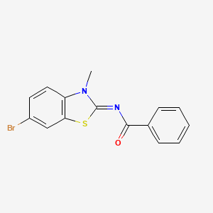 N-(6-bromo-3-methyl-1,3-benzothiazol-2-ylidene)benzamide