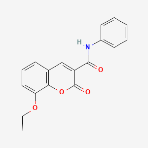 molecular formula C18H15NO4 B2846827 8-ethoxy-2-oxo-N-phenyl-2H-chromene-3-carboxamide CAS No. 361471-55-8